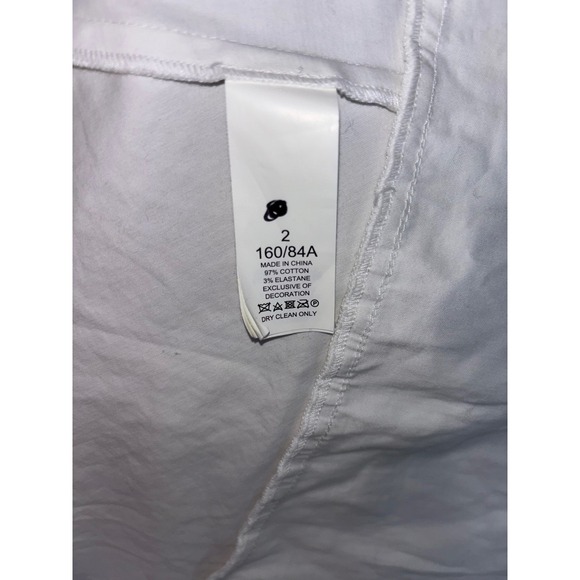 KATE SPADE White Blue Dress Zig Zag Floral Embroidered Fit Flare Midi Sleeveless - Picture 12 of 15